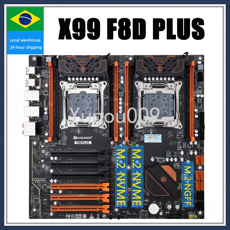 E-ATX Server PLUS M.2 RECC V3 NVME NGFF USB3.0 512GB CPU F8D Dual X99 Motherboard DDR4 2011-3 LGA Intel X99 E5