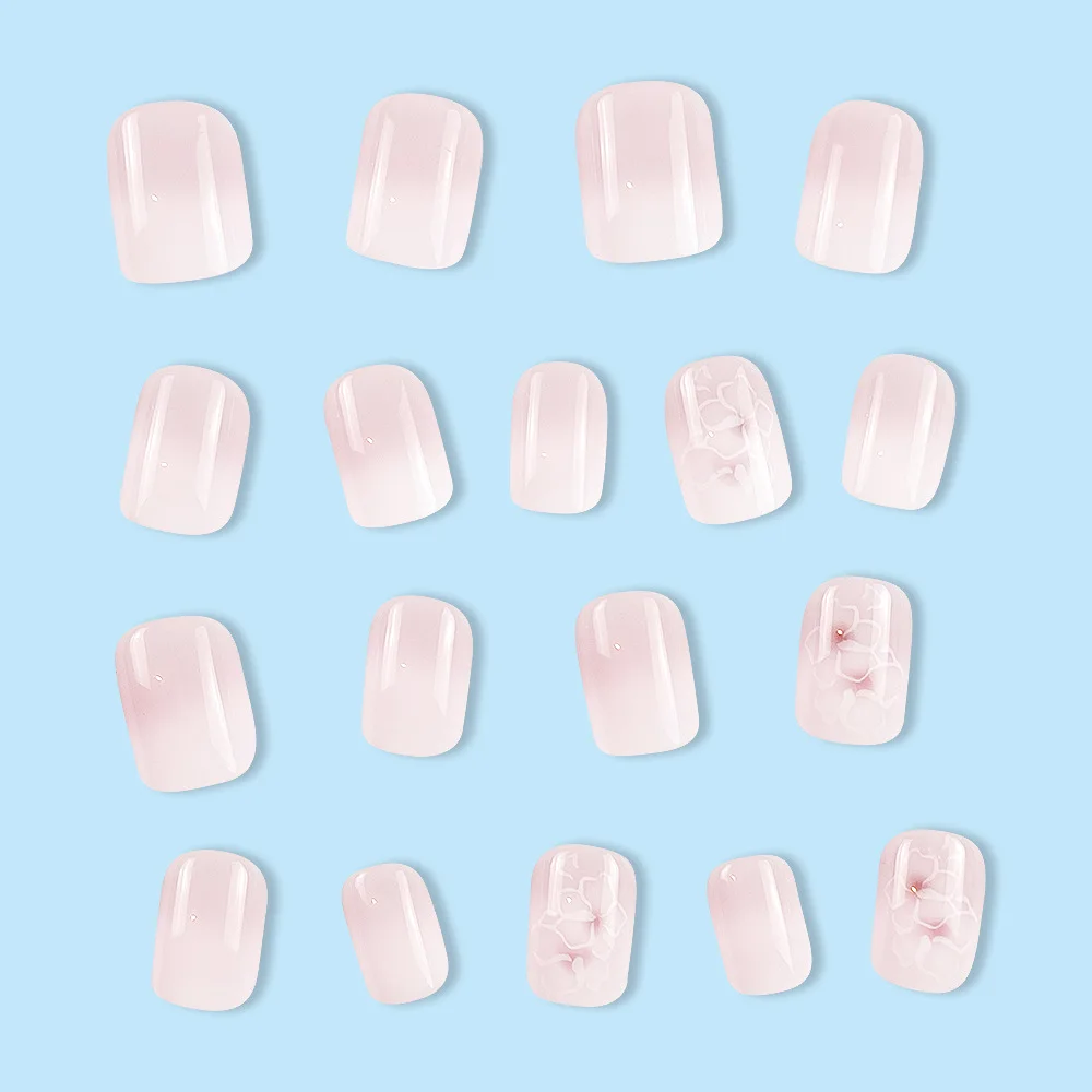 Spring Summer Flower Butterfly Press On Nails 5