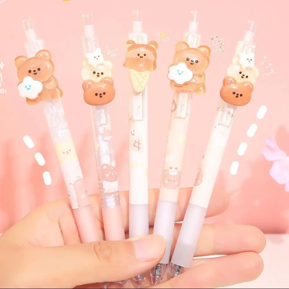 

Gift Cartoon Bear School Office Supplies Stationery Soft Grip Press Neutral Pen Gel Pen Ball Point Pen Signature Pen