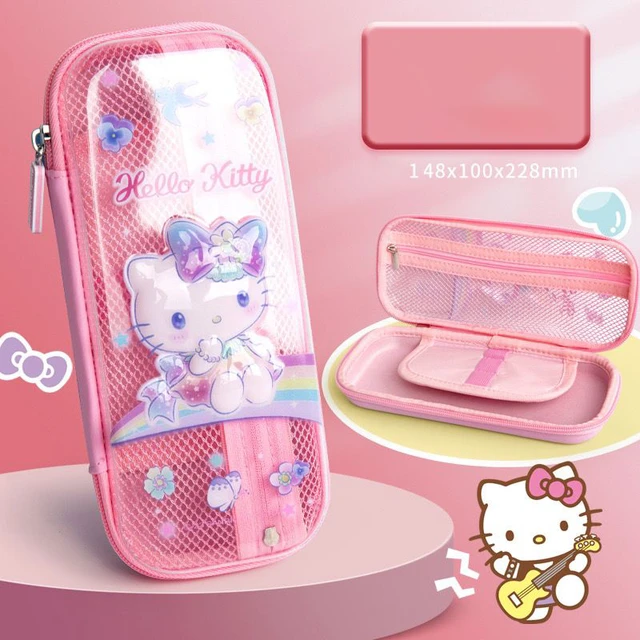 Kawaii Sanrio Hello Kitty Kuromi Cinnamoroll Pencil Case High Capacity  Student Stationery Storage School Supplies Girls Gifts - AliExpress