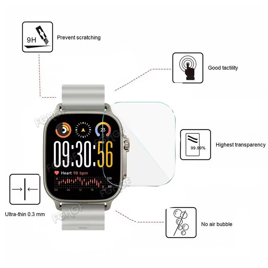 Premium 9H Tempered Glass Screen Protector - Anti-Scratch HD Protective Film Cover Accessory