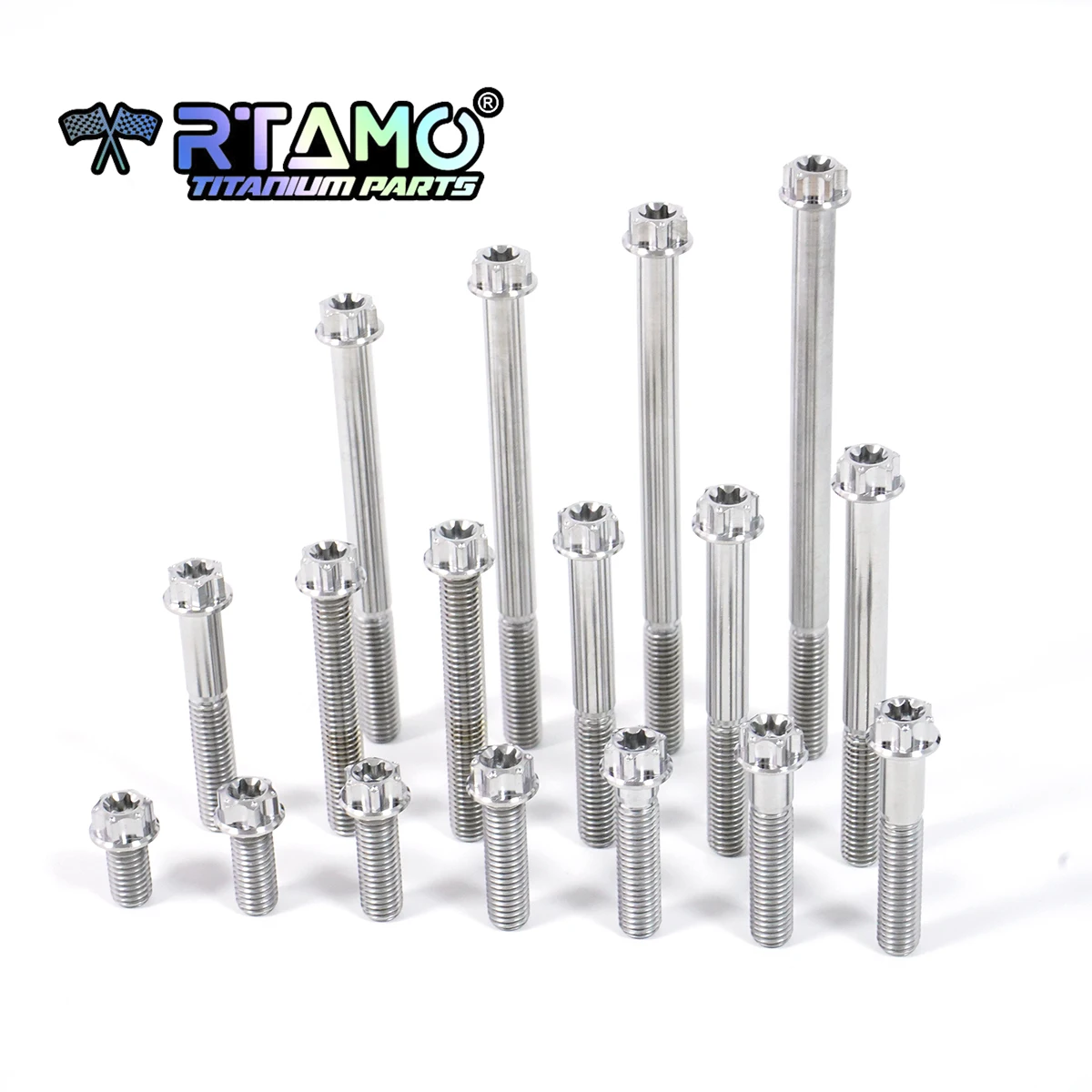 RTAMO Gr5 Titanium Bolt M8x15-120 Torx Head Flange Screw Bolt For Motorcycle Modification 1pc