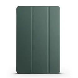 Premium Flip Stand Magnetic Case - Soft TPU Back for Tab A9 Plus 11inch (Dark green)
