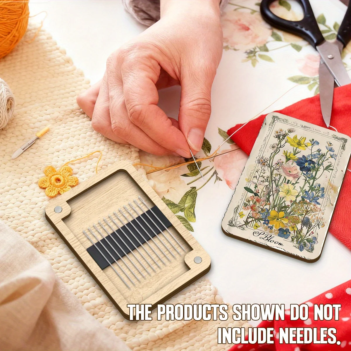 Spring flower themed needle, magnetic needle box, essential for sewing, perfectly closed magnetic design - 2