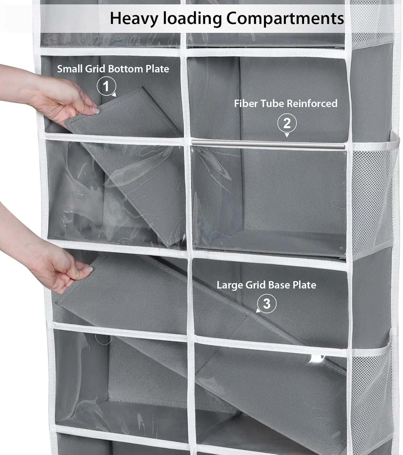 Over the Door Organizer, 6 Tiers Behind Door Storage with Clear Deep Pockets Door Hanging Organizer for Closet, Bedroom, Nursery 5