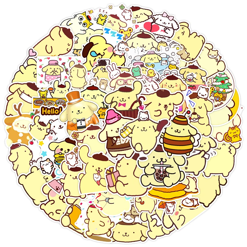 10/30/50PCS Cute Pompompurin Anime Cartoon Stickers DIY Scrapbook Phone Laptop Guitar Stationery Kid Toy Graffiti Sticker Gift 10 50 100pcs japanese anime stickers graffiti stickers vinyl decal for ipad phone guitar motorcycle luggage stationery stickers