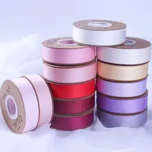  25mm Double Terylene Ribbon Cake Flower Packaging Silk Ribbon Headwear Custom Wedding Dress Shoe Hat Accessories Ribbon 