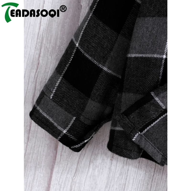 3M-3Y Newborn Infant Spring Fall Casual Plaid Shirt Todder Kids Baby Boys Lapel Single-breasted Long-sleeved Cardigan Jacket Top