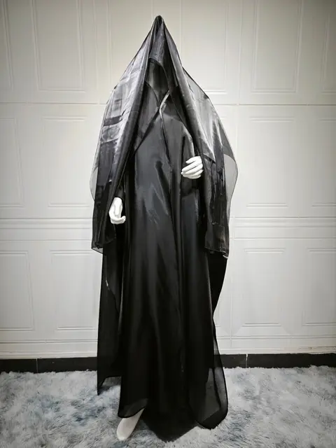 2026 Eid Mubarak ouvert Abaya femmes Robe musulmane Khimar Jilbab Kebaya caftan Robe Ramadan robes avec Hijab Kimono Islam vêtements
