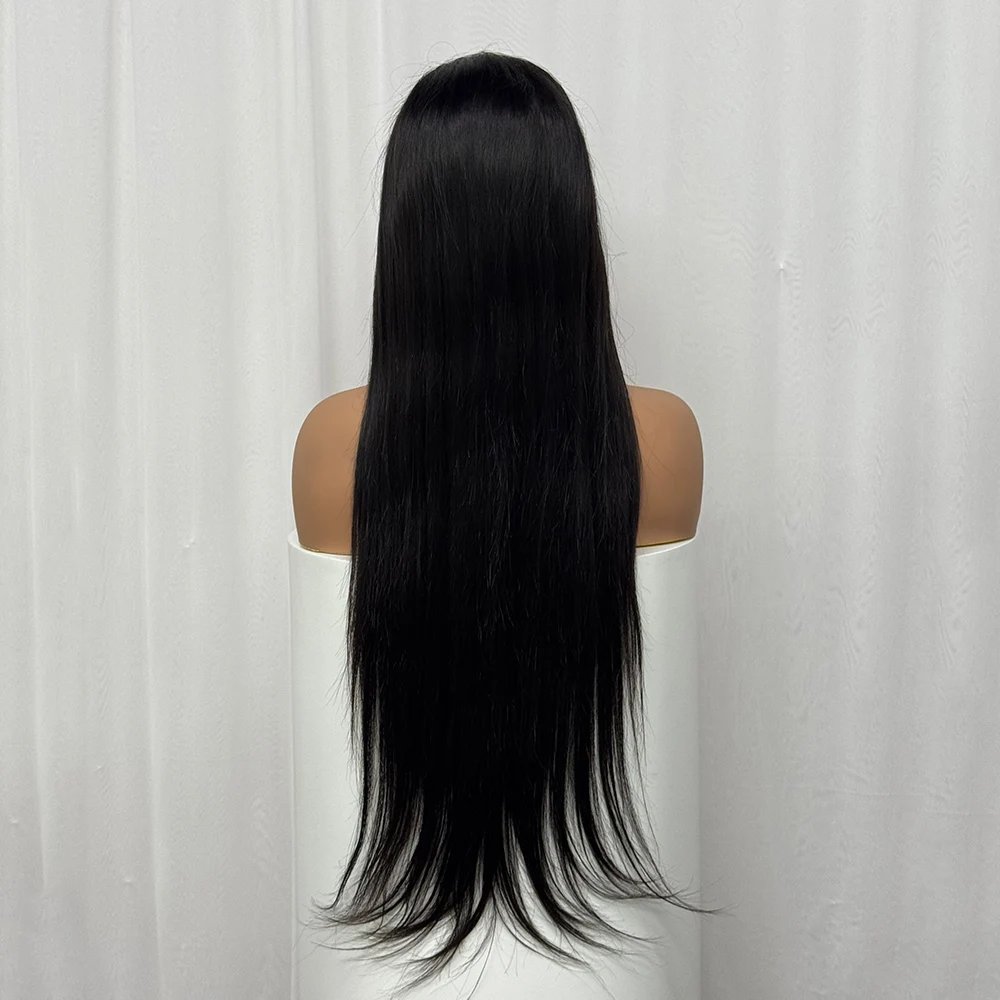 200% Density 12A Good Hair Straight Human Hair Wig 13x4 Transparent Lace Frontal Straight Human Hair Wigs for Black Women