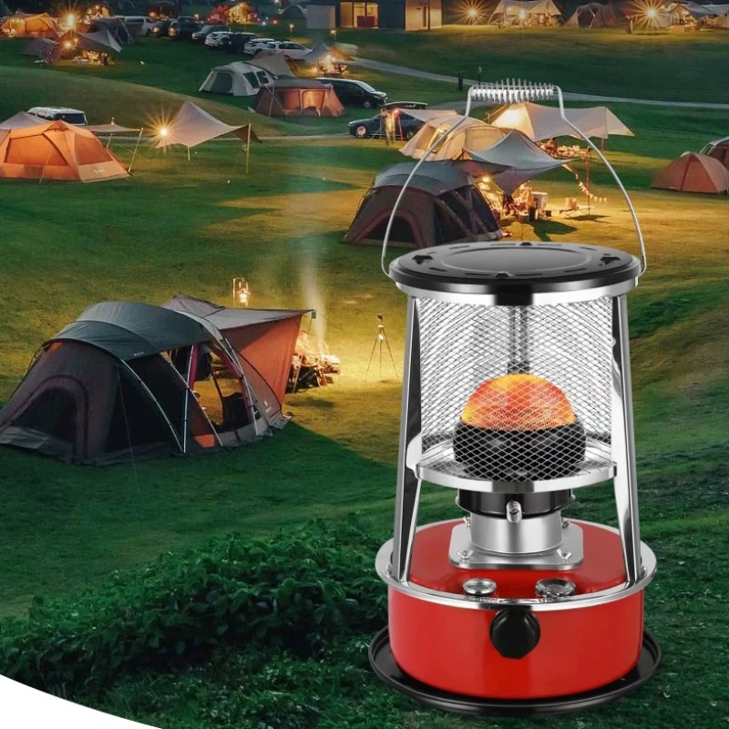 Kerosene Heater 2 in 1 Kerosene Stove Heater Stove Adjustable Firepower for Ice Fishing Hiking for Boiling Water Heating Cooking 2