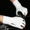 Men's and women's summer bicycle gloves, 1 pair - breathable, elastic, thick palm pad, non slip, knitted fabric, hand washable 4