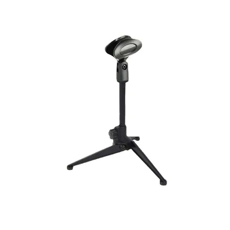 Microphone Stand Desktop Tripod Mini Portable Table Stand Adjustable Mic Mic Clip Holder Bracket microphone stand microphone clip holder