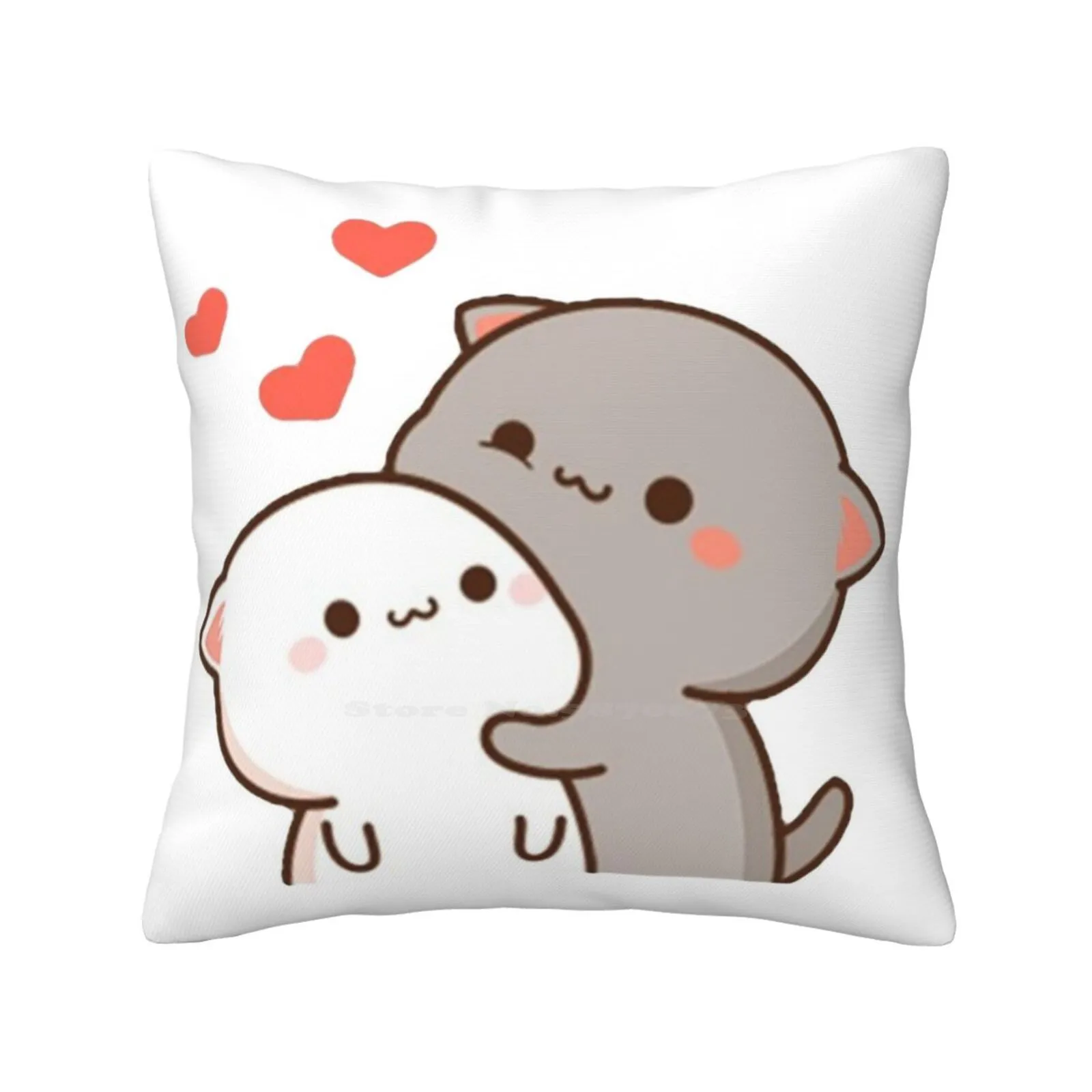 Cute Mochi Peach Cat Funny Cute Decor Square Federa Bears Milk Mocha Teddy Bears Cute Bears Mochi Mochi Cat Mochi Mochi