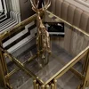 Gold Glass Living Room End Table Sofa Side Table 1Pcs, Stainless Steel Metal Leg, Square Clear Tempered Glass Small Corner Table 4