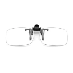 Rimless Clip - On Magnifier Reading Glasses with Protective Case - +400 (Clear With Box)