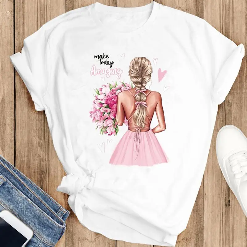 

Watercolor Mama Cute Printed Fashion Women's T-shirts Short Sleeve Funny Tops Tees Graphic Unisex T Shirts Dropshipping