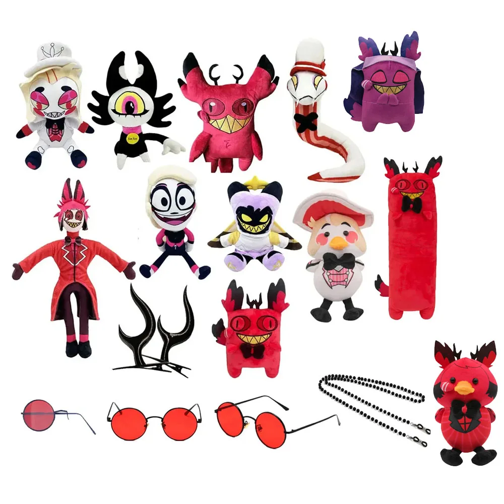 

Fantasy Alastor Cartoon Soft Stuffed Mascot Anime Adam Cosplay Plush Halloween Carnival Party Birthday Xmas Gifts for Adult Kids