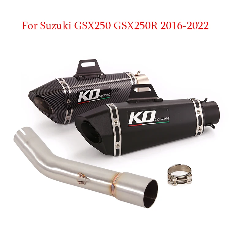 

For Suzuki GSX250 GSX250R 2016-2022 Motorcycle Exhaust System Middle Connect Link Pipe Slip On Muffler Escape With DB Killer