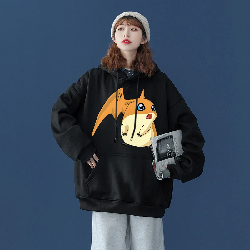 

Аниме Digimon толстовки Patamon повседневный мужской и женский пуловер Одежда для ролевых игр осень и зима уличная одежда