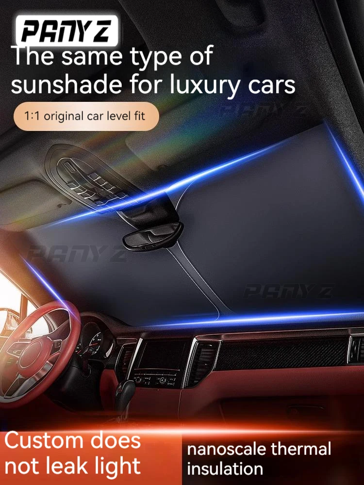 Car Sun Shade Protector Windshield Protection Accessories Universal Heat Insulation Cloth For Car Front Glass Sunshade Protector