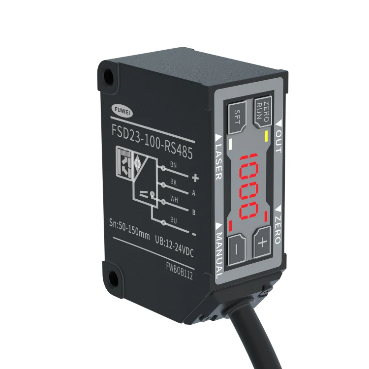 

FSD23-100-RS485 LED digital screen High accuracy 0.01mm Measuring range 100mm Laser displacement measurement sensor