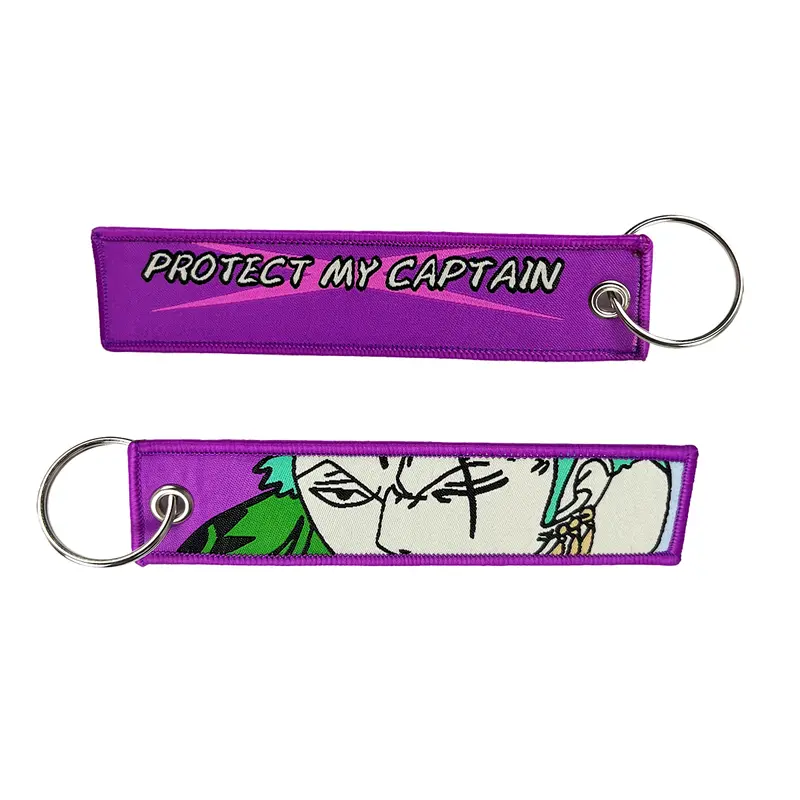 One Piece Anime Key Chains with Cute Jet Manga Embroidery Fashion Key Tag for Jewelry Accessory Key Ring Holder Gift Anime Fans - Image 10