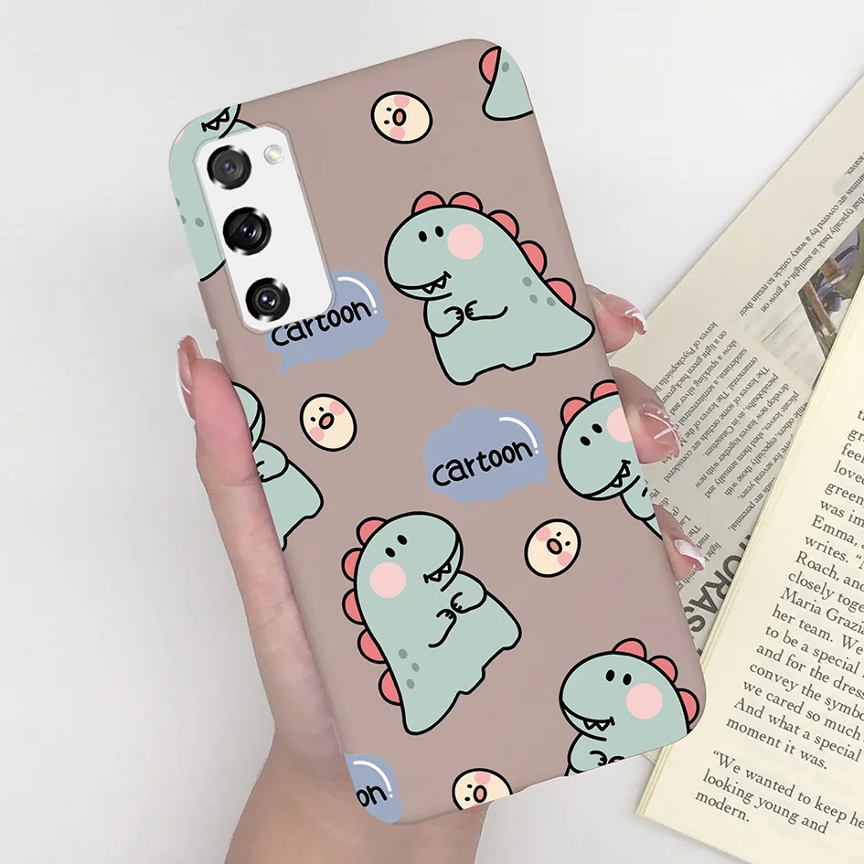 Cute Dinosaur Cartoon Phone Case - Fashionable Luxury TPU Soft Cover