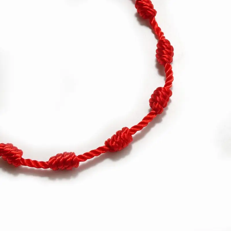 

2x Eye-catching Kabbalah Bracelet for Cross 7 Knots Red String Bracelets Jewelry