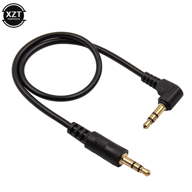 Auto Aux Kabel 3,5mm Buchse Stecker zu Stecker 90 Grad Winkel vergoldetes  Stereo-Audio kabel für Auto-Kopfhörer MP3-Telefonlautsprecher - AliExpress