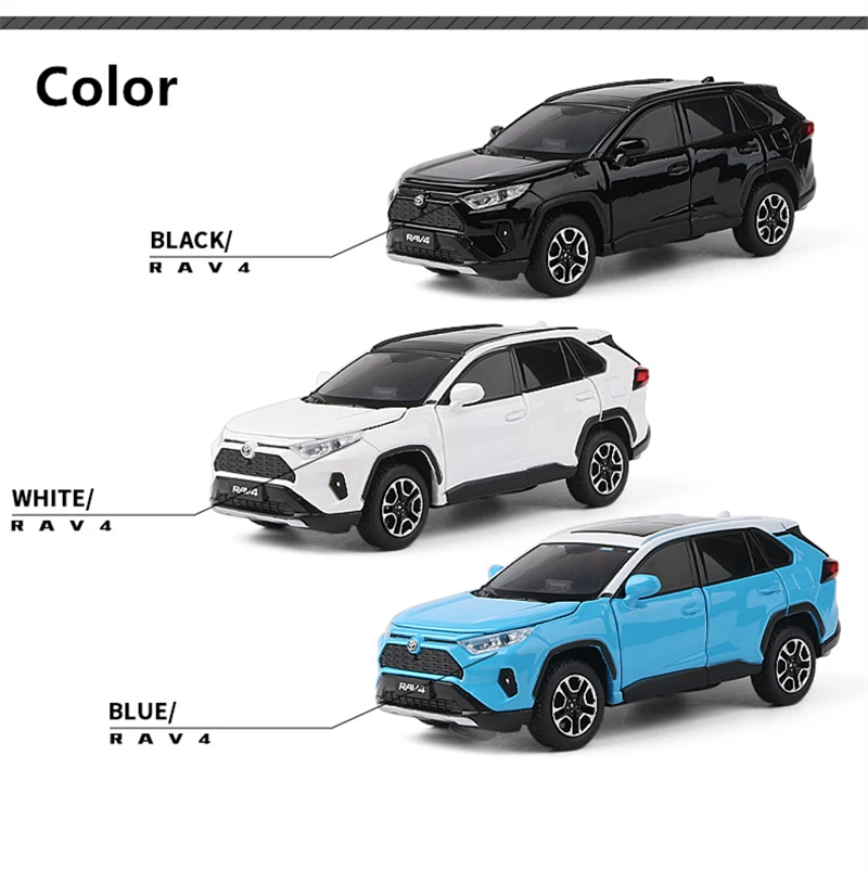 maisto diecast 1:32 TOYOTA RAV4 SUV Alloy Car Model Diecast Metal Toy Vehicles Car Model High Simulation Sound Light Collection Childrens Gift hotwheels cars