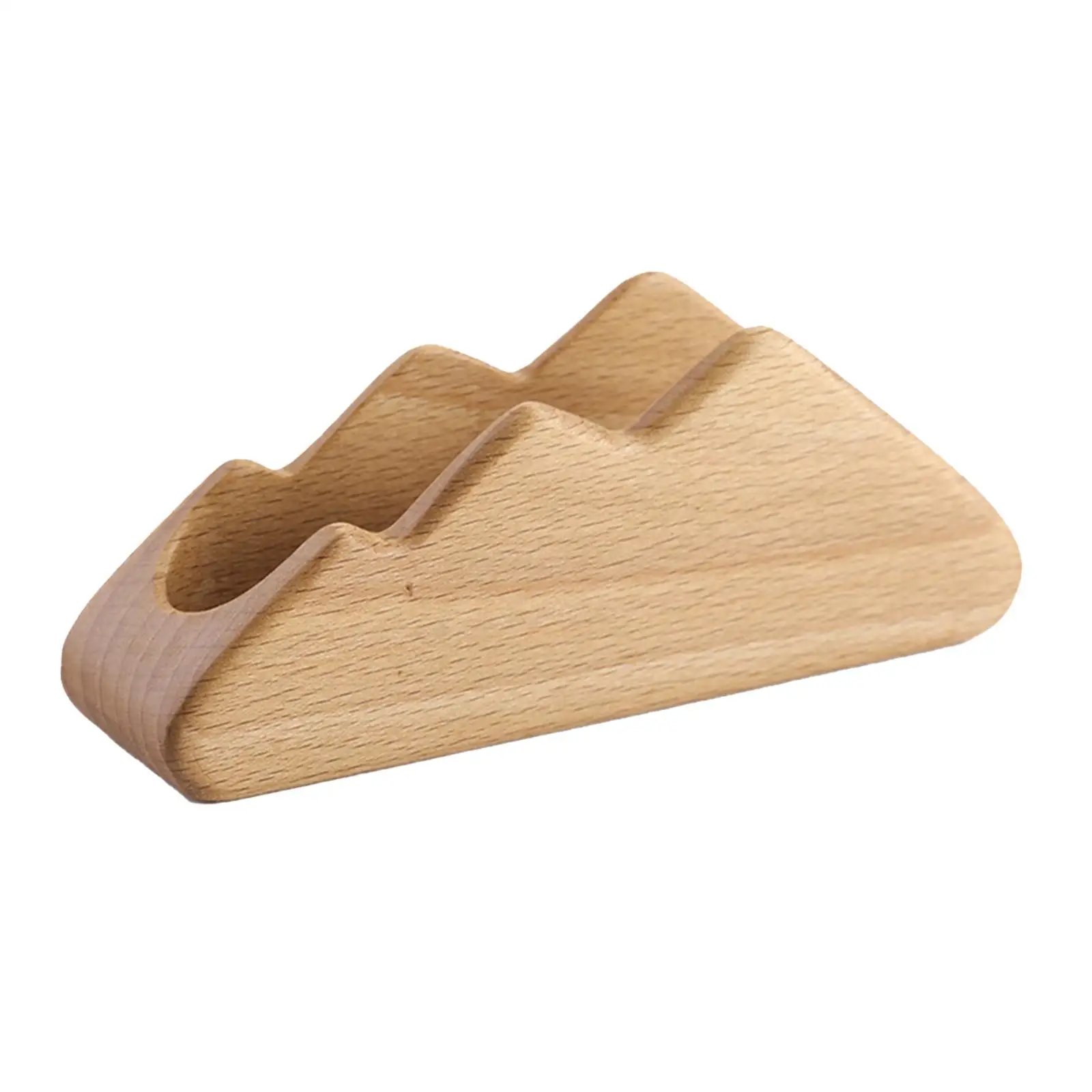 

Business Card Holder Display Business Card Organizer Mountain Shaped Real Estate Agent Gift Wooden for Tabletop Reception Office