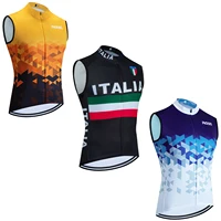 ITALIA Team Cycling Jersey Quick Dry 2025 ROSTI Bike Vest Windbreaker Men Summer Ropa Ciclismo Sleeveless Bicycle Jersey Tshirt 1