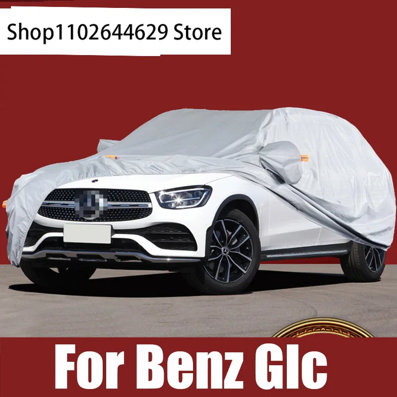 

Full Car Covers Snow Ice Dust Sun UV Shade Cover Oxford Cloth Car Outdoor Cover For Mercedes Benz GLC 200 260 300 Accessories