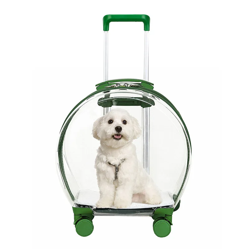 

Cat Bag Pet Trolley Case Outdoor Portable Fully Transparent Pet Kennel Breathable Space Capsule Large Capacity Bubble Boxes