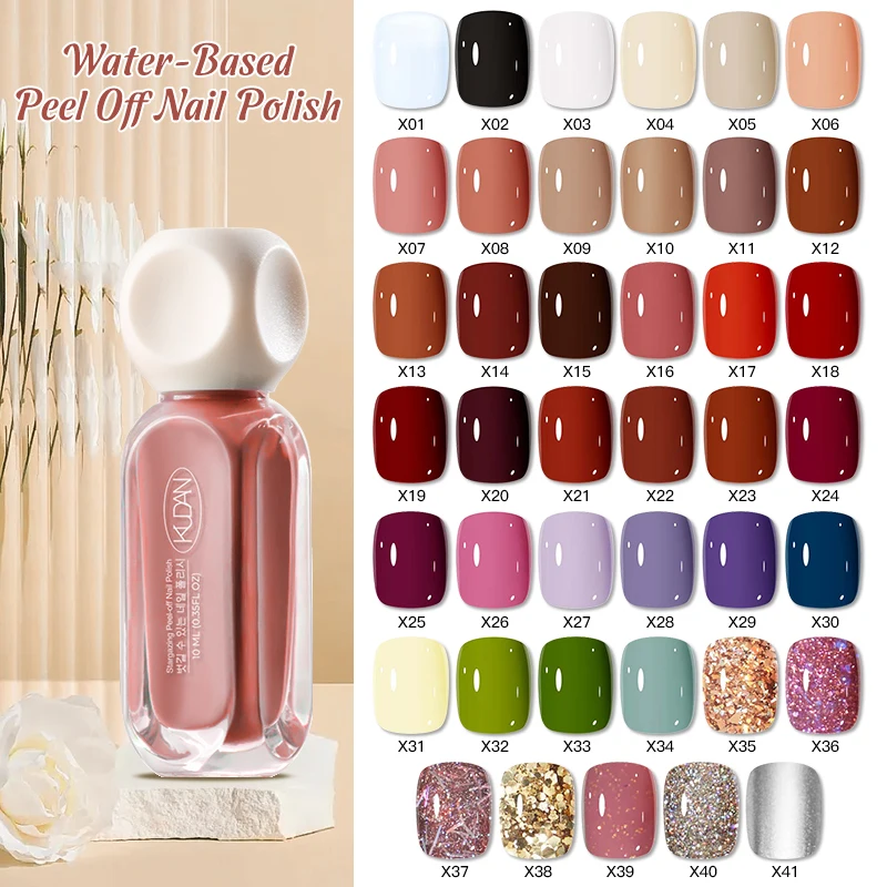 Nail Polish 1PC 10ml Glass Bottle Water-Based Peel Off DIY Manicure