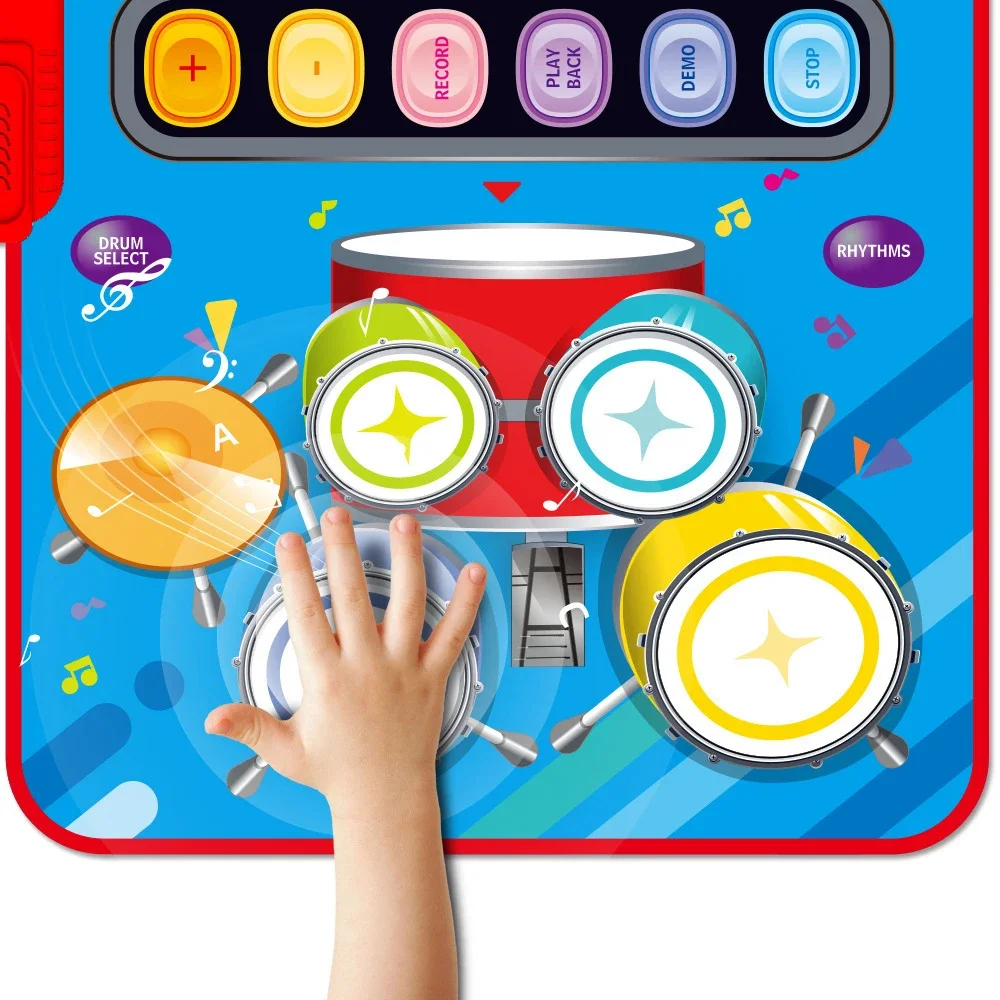 Kids Music Mat Piano Drum Toy for Toddlers