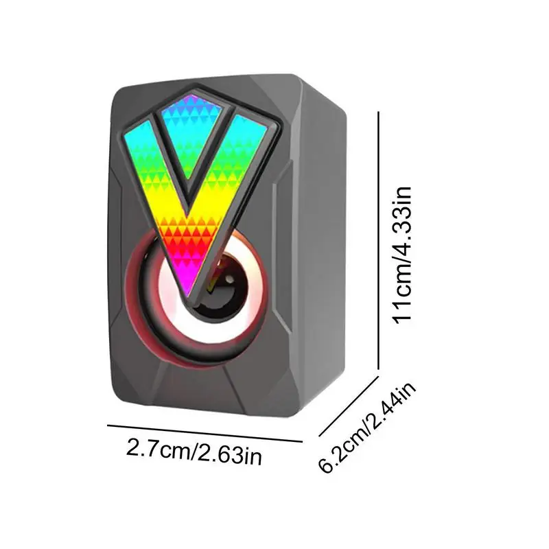 게임 모니터용 RGB 컴퓨터 스피커, 데스크탑 스피커, 샤인 USB 멀티미디어 유선 PC 스피커, 노트북 데스크 홈