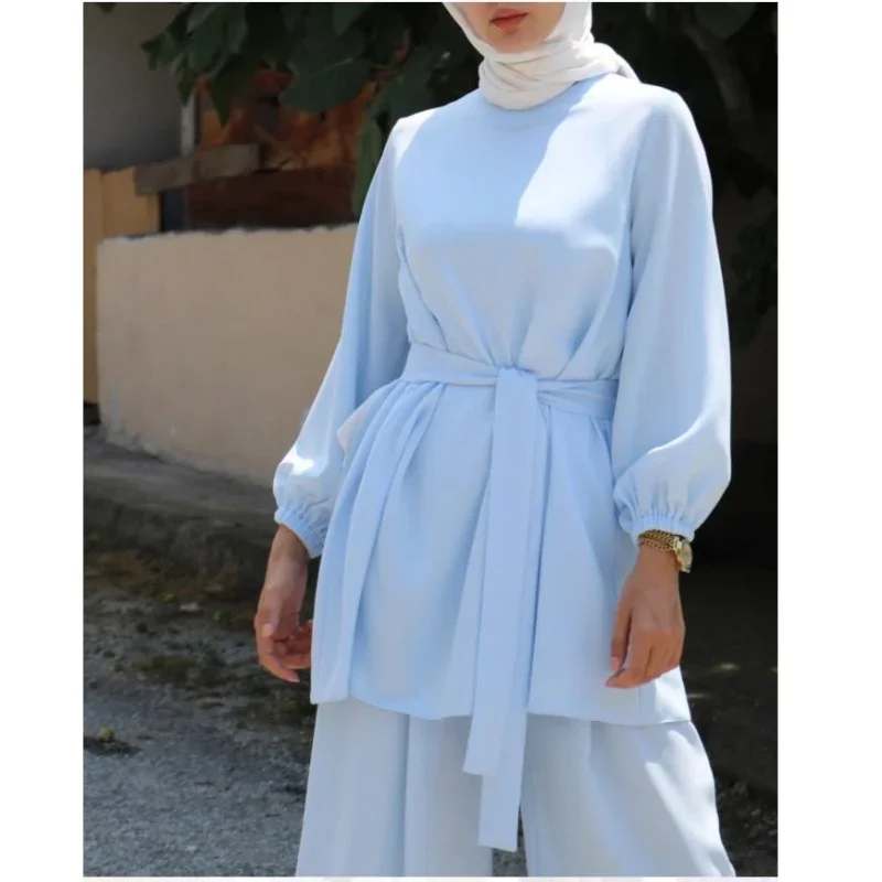 2023 Elegant Muslim Sets Turkey Mubarak Kaftan Muslim Fashion Hijab Dress Sets Musulman Ensembles  Islam Clothing For Women