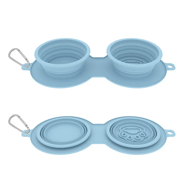 Portable Foldable Dog Bowl: Outdoor Travel Dog Food & Water Bowl, Lightweight Pet Feeding Dish,