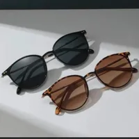 2 paires par ensemble petites lunettes de soleil rondes femmes mignon maigre oeil de chat lunettes hommes Vintage étroit Cateye lunettes de soleil ensemble 2