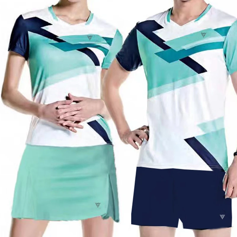 South Korea Quick Dry Tennis Suit Men's And Women's Breathable Badminton Table Tennis Volleyball Training Team Uniforms Customiz sports clothes