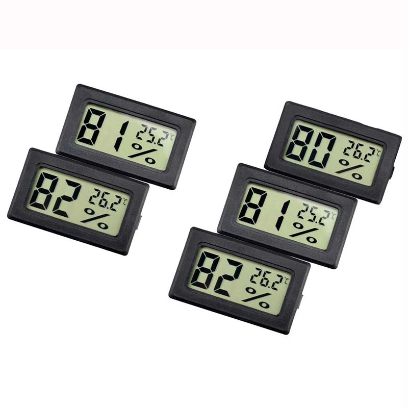 

5 Pack Mini Digital Thermometer Hygrometer, Indoor Digital Electronic Temperature Humidity Gauge Meter LCD Display
