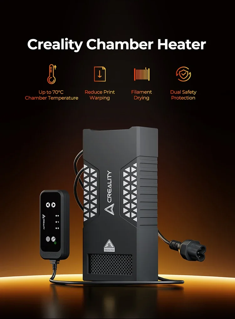 Kammerheizung mit Doppel-Axialventilatoren bis 70°C ℃ 400W PTC-Heizgerät zur Reduzierung von Druckverformungen, Filament-Trockner, Creality 3D-Drucker-Zubehör – Detail 1