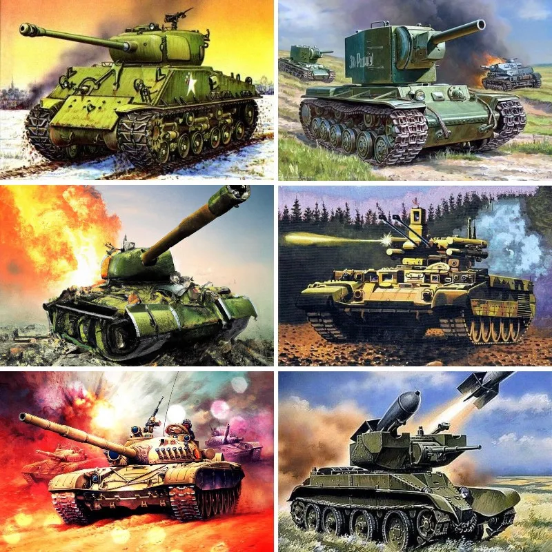 

Алмазная 5D картина «сделай сам», тяжелый танк, битва с самолетом из войн, Алмазная мозаика, квадратная вышивка крестиком, хобби ручной работы