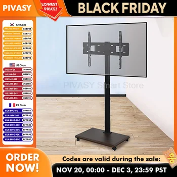 For 26-75 Inch TV Mobile Mobile Stand Height Adjustable Conference Live Stream Floor Display Mover TV Rack Cold Rolled Steel