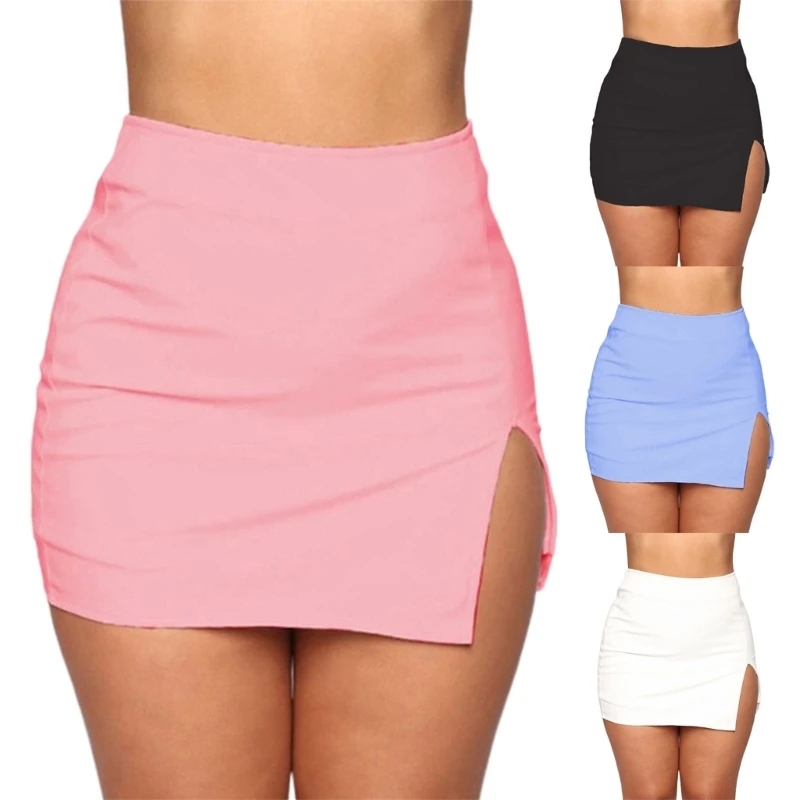 

Women's Up Back Split Hem Side High Waist Bodycon Short Skirt Sexy Summer Mini Skirt