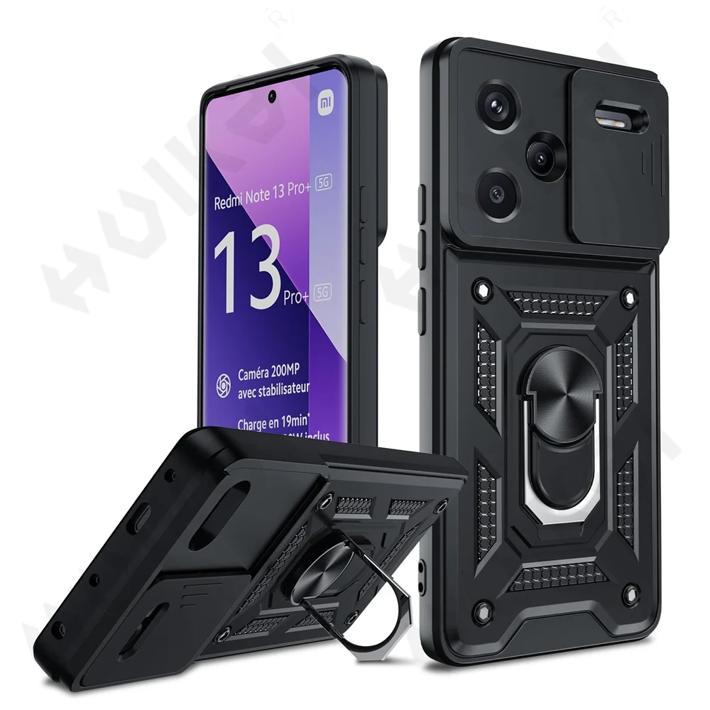 Premium Slide Camera Protector Armor Case with 360-Degree Ring for Ultimate Phone Protection