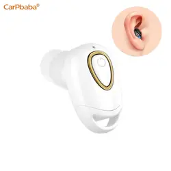 Compact Invisible Wireless Earbuds with HD Stereo Sound and Built - In Microphone (White Single Ear)