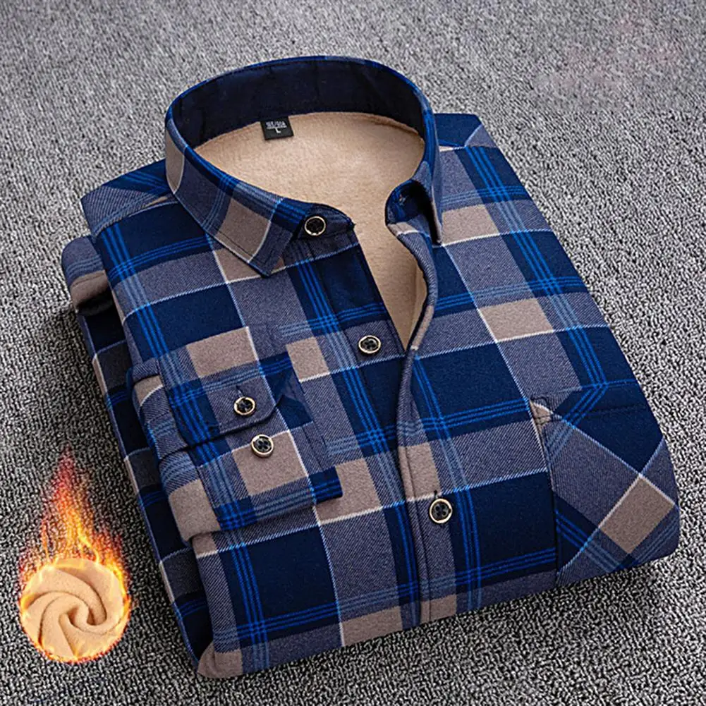 Hombre Sobrecamisa A Cuadros De Lana Forrada De Tejido Polar En Cuadros Roderick Azul Oscuro